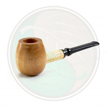 Maple Hardwood Apple Diplomat Smoking Pipe for Whole Leaf Tobacco Roll Your Own Leaf Only